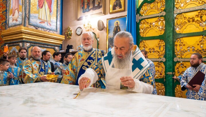 Митрополит Онуфрій освятив Преображенський собор Почаївської лаври. Фото: Центр інформації УПЦ