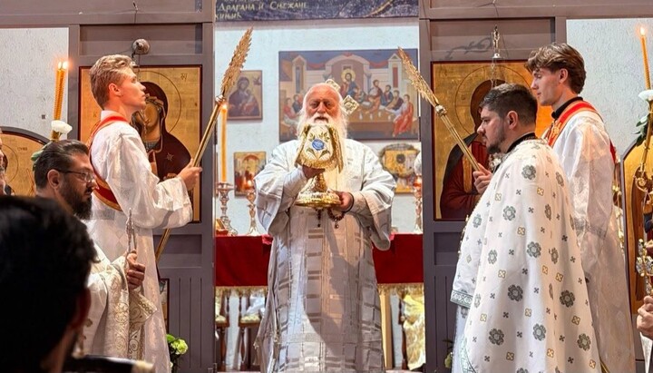Єпископ Боярський Веніамін здійснює літургію. Фото: Вікаріатство у Фейсбук