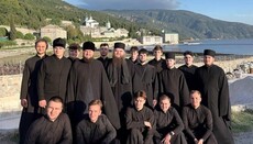 Паломническая группа Киевской духовной семинарии прибыла на Афон