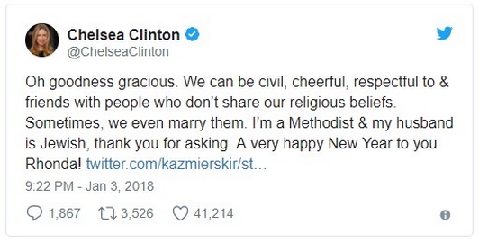 Дочь Клинтонов поздравила с Новым годом «церковь сатаны» фото 3