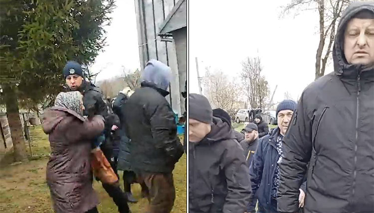 Замначальника ГУНП в Черновицкой области Святослав Кишлар во время захватов в Михальче и Верхних Стаовцах.